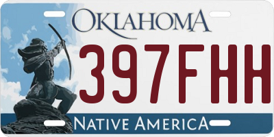 OK license plate 397FHH