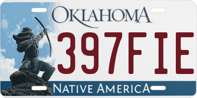 OK license plate 397FIE