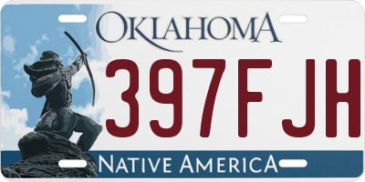 OK license plate 397FJH