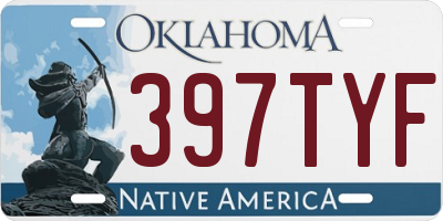 OK license plate 397TYF