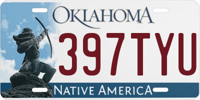 OK license plate 397TYU