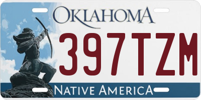 OK license plate 397TZM