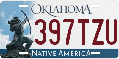 OK license plate 397TZU