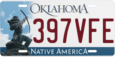 OK license plate 397VFE