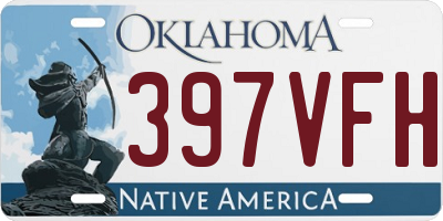 OK license plate 397VFH