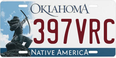 OK license plate 397VRC