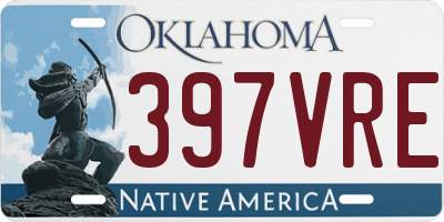 OK license plate 397VRE