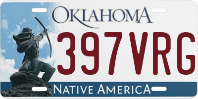 OK license plate 397VRG