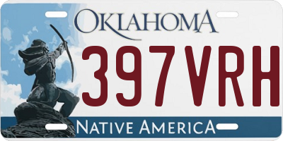 OK license plate 397VRH