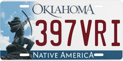 OK license plate 397VRI