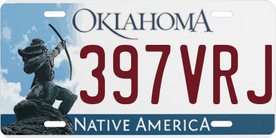 OK license plate 397VRJ