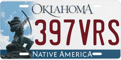 OK license plate 397VRS