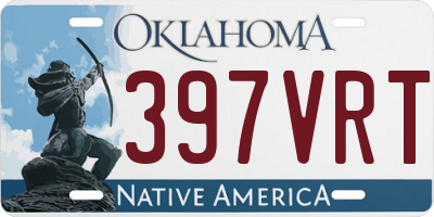 OK license plate 397VRT