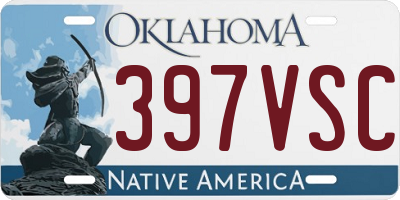 OK license plate 397VSC