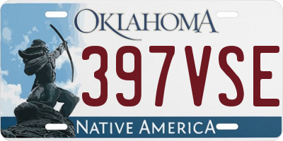 OK license plate 397VSE