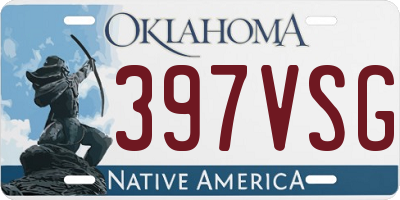 OK license plate 397VSG