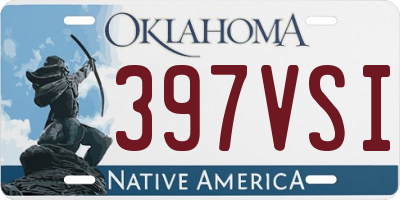 OK license plate 397VSI