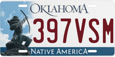 OK license plate 397VSM