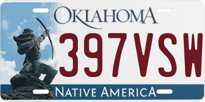 OK license plate 397VSW