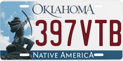 OK license plate 397VTB