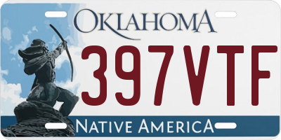 OK license plate 397VTF