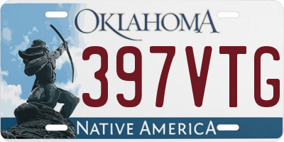 OK license plate 397VTG