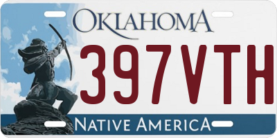 OK license plate 397VTH