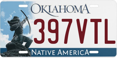 OK license plate 397VTL