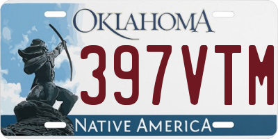 OK license plate 397VTM