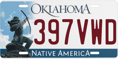 OK license plate 397VWD