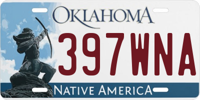 OK license plate 397WNA