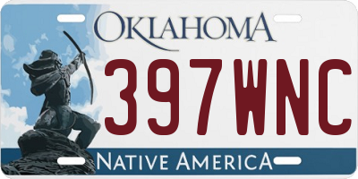 OK license plate 397WNC