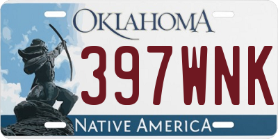 OK license plate 397WNK