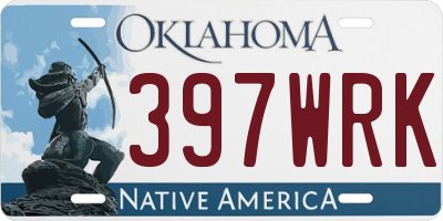 OK license plate 397WRK