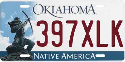 OK license plate 397XLK