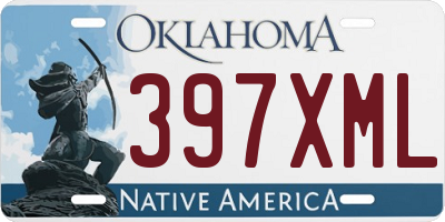 OK license plate 397XML