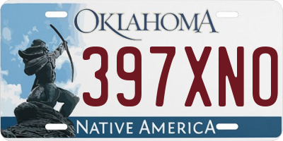 OK license plate 397XNO
