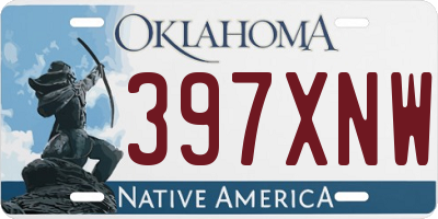 OK license plate 397XNW