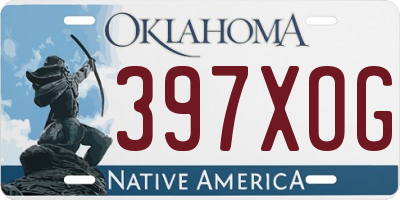 OK license plate 397XOG