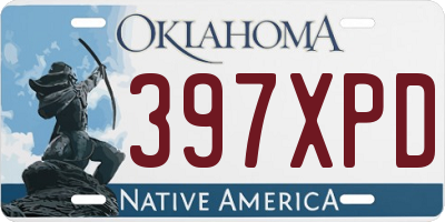 OK license plate 397XPD