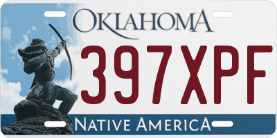 OK license plate 397XPF