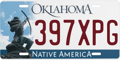 OK license plate 397XPG