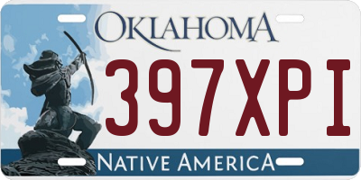 OK license plate 397XPI