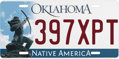 OK license plate 397XPT