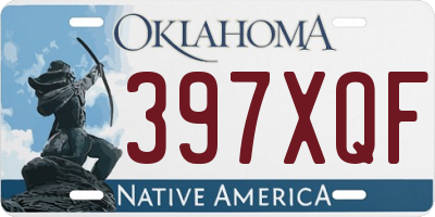 OK license plate 397XQF