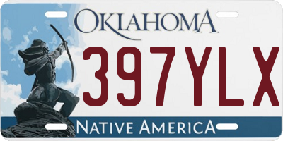 OK license plate 397YLX