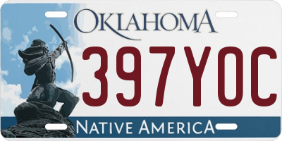 OK license plate 397YOC