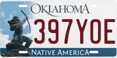 OK license plate 397YOE