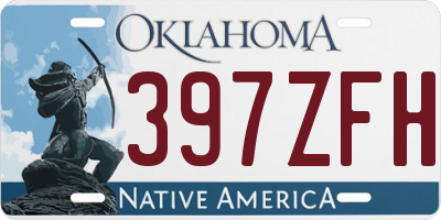 OK license plate 397ZFH