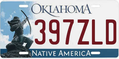 OK license plate 397ZLD